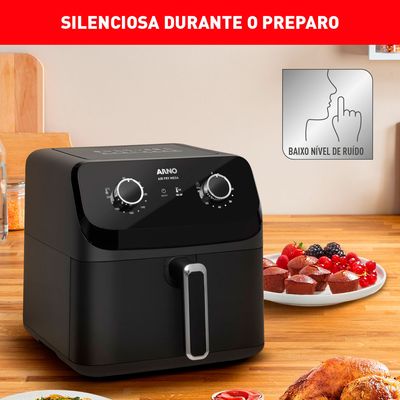 Fritadeira  Air Fryer Arno Mega 7,5L Preta  127V.