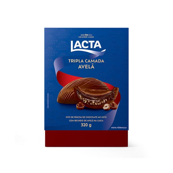 Ovo de Páscoa Lacta com Tripla Camada Avelã 320g