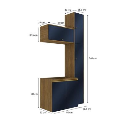 Conjunto Para Banheiro Kappesberg Celeste 5 Peças 116,5cm