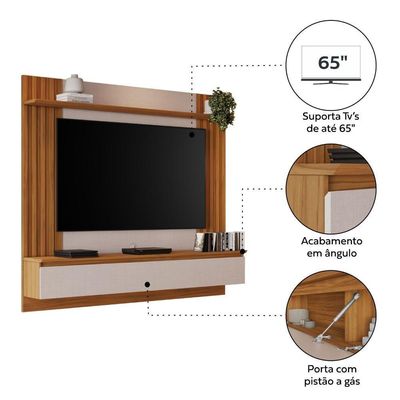 Painel Para Tv Até 65 Freijó-off White Notável Móveis Freijó-off White