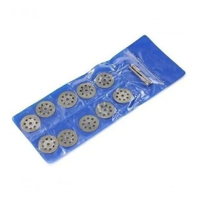 10 Serra Discos 22mm Diamantados Corte Micro Retífica Dremel
