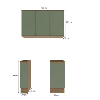 Lavanderia Modulada Kappesberg Celeste 3 Peças 120cm