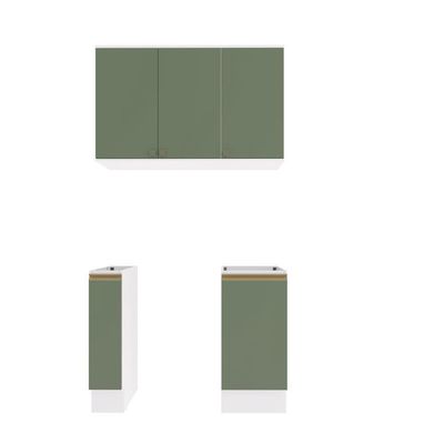 Lavanderia Modulada Kappesberg Celeste 3 Peças Branco/verde
