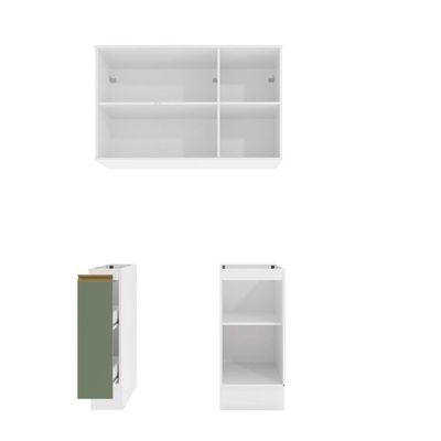 Lavanderia Modulada Kappesberg Celeste 3 Peças Branco/verde
