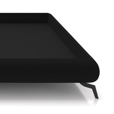 Cama King Base Box 193x203cm Pés De Ferro Cold P02 Veludo Preto - Mpozenato