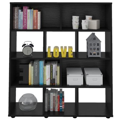 Estante Livreiro 10 Nichos 109x91 Cm Preto Arly Preto
