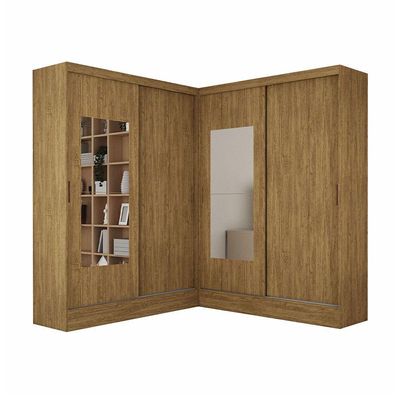 Closet Casal Belém 4 Pts Com Espelho Carioca Móveis Cinamomo