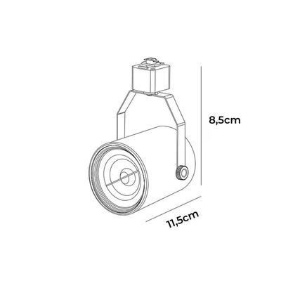 Spot Tubo Para Trilho Usual Ar111 Gu10 Branco