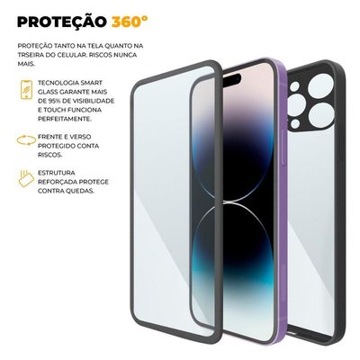 Capa 360 para iPhone 14 Pro - Preta - Gshield
