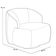 Poltrona Decorativa Fixa Orgânica Para Sala Living Barolo L06 Bouclê Branco - Lyam Decor