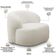 Poltrona Decorativa Fixa Orgânica Para Sala Living Barolo L06 Bouclê Branco - Lyam Decor