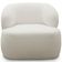 Poltrona Decorativa Fixa Orgânica Para Sala Living Barolo L06 Bouclê Branco - Lyam Decor