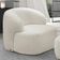 Poltrona Decorativa Fixa Orgânica Para Sala Living Barolo L06 Bouclê Branco - Lyam Decor