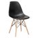 Mesa Redonda 90cm Com 4 Cadeiras Eames Eiffel Pés De Madeira Preta - Queridinho do Público