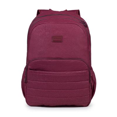Mochila Escolar Juvenil Feminina Crinkle Glitter Vinho U / Vinho