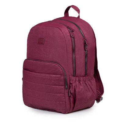Mochila Escolar Juvenil Feminina Crinkle Glitter Vinho U / Vinho