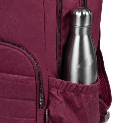 Mochila Escolar Juvenil Feminina Crinkle Glitter Vinho U / Vinho