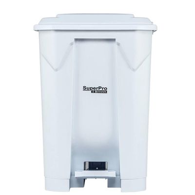 Lixeira Plástica Com Pedal Branca 50l Superpro