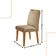 Sala De Jantar Aida 90 Tampo Mdf Canto Copo E Vidro Turim 07 / Off White / Naturale Rip