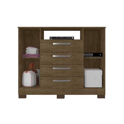 Cômoda London 2 Portas E 4 Gavetas Malbec
