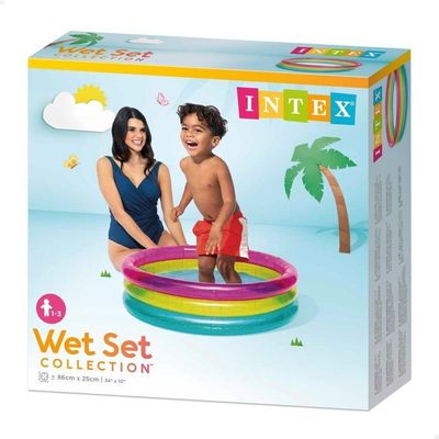 Piscina Inflável Infantil 63 Litros Redonda Arco-íris 86cm Intex
