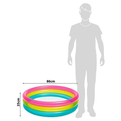 Piscina Inflável Infantil 63 Litros Redonda Arco-íris 86cm Intex