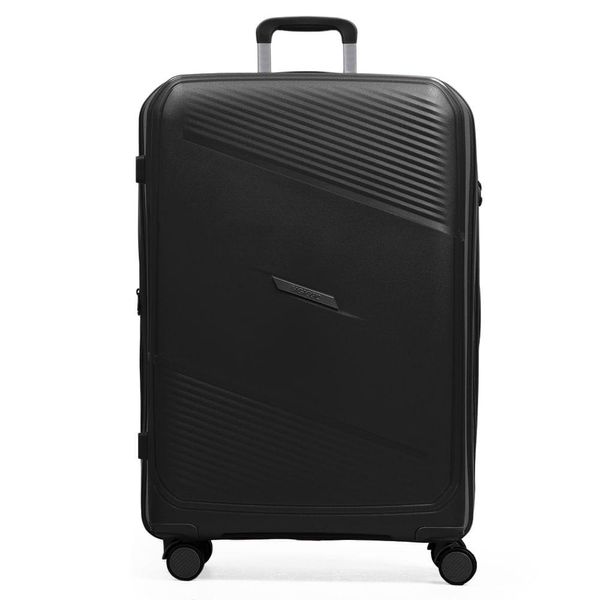 Mala de Viagem Grande 32 Kg Polipropileno 4 Rodas Seul Preta G / Preto