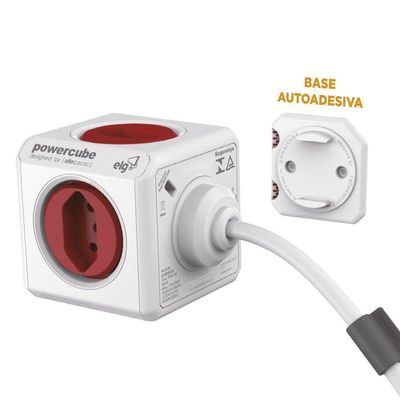 Powercube Extended Pwc-x5/3m Elg Vermelho 5 Tomadas Com Cabo 3m