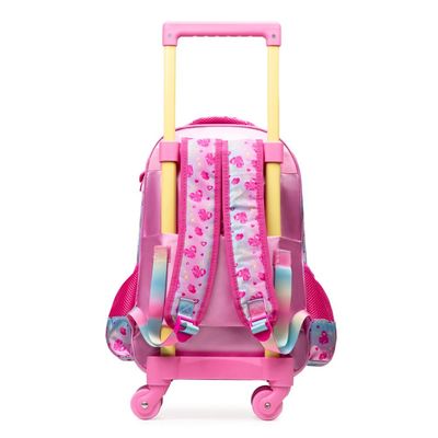 Mochila de 4 Rodinhas Infantil Feminina Princesas Rosa U / Rosa