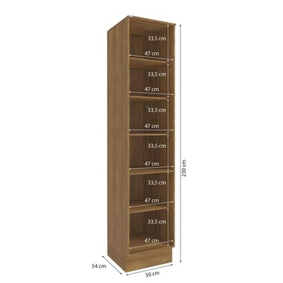 Paneleiro Celeste Kappesberg 100% Mdf 1 Porta Nogueira/azul