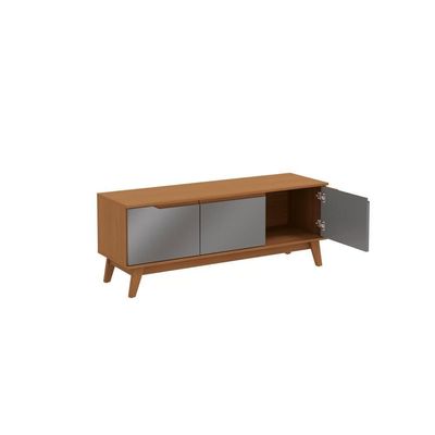 Rack Kappesberg 3 Portas Canela/chumbo 136cm