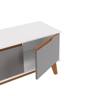 Rack Kappesberg 3 Portas Branco/chumbo 136cm