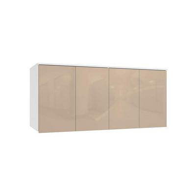 Armário Aéreo 4 Pts Kappesberg Adapt Branco-macadâmia 155cm