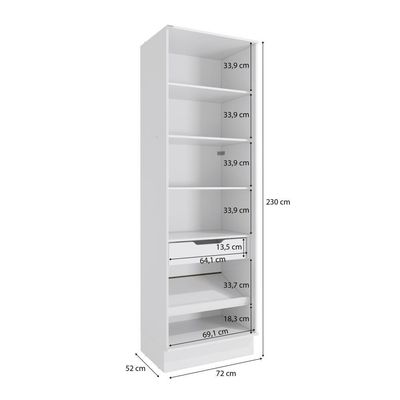 Cristaleira Celeste Kappesberg 100% Mdf 2 Portas 1 Gaveta