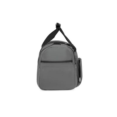 Bolsa de Viagem Color Block Bolso Duplo Frontal Cinza U / Cinza
