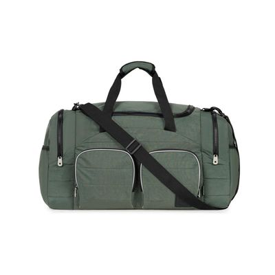 Bolsa de Viagem Color Block Bolso Duplo Frontal Verde Escuro U / Verde escuro