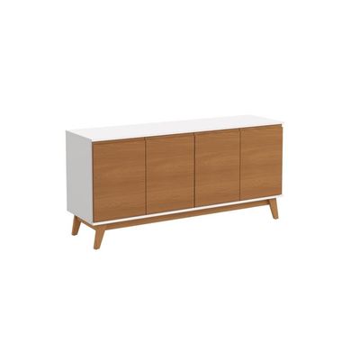 Aparador Kappesberg 4 Portas Branco/canela 156cm