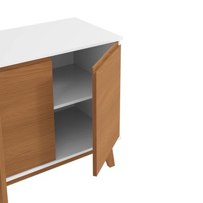 Aparador Kappesberg 4 Portas Branco/canela 156cm