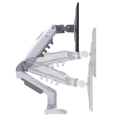 Suporte Monitor Branco Articulado 17 A 35 Pistão F80w Elg