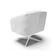 Kit 02 Poltronas Corino Branco Base Cromada