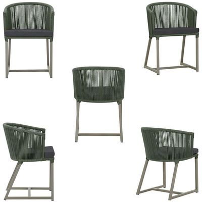 Mesa Com 6 Cadeiras Jantar Noronha Marrom E11 Trama Original Verde