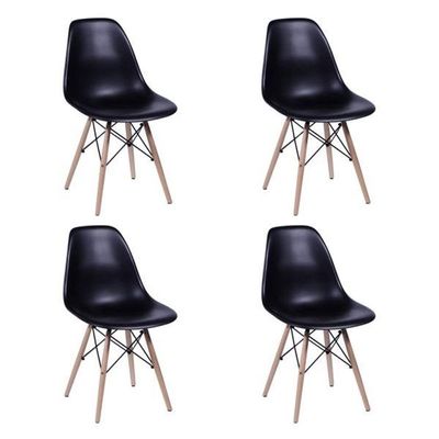 Conjunto De Mesa De Jantar Eames Eiffel Quadrada 90cm