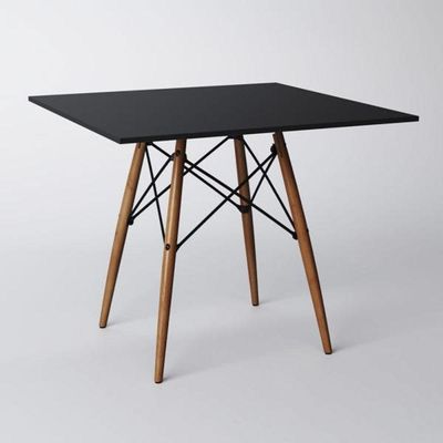 Conjunto De Mesa De Jantar Eames Eiffel Quadrada 90cm