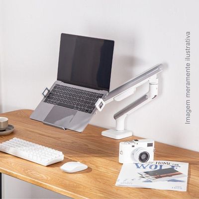 Bandeja Apoio Notebook Acoplável 12 A 17 Suporte Pistão Nbh-7sl