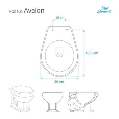Tampa De Vaso Poliéster Avalon Vermelho Transparente Para Louça Ideal Standard