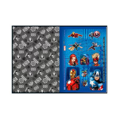 Caderno Tilibra Brochura Capa Dura 1/4 Avengers 80 Folhas Capas Diversas - Item Sortido