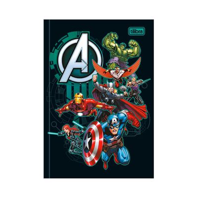 Caderno Tilibra Brochura Capa Dura 1/4 Avengers 80 Folhas Capas Diversas - Item Sortido