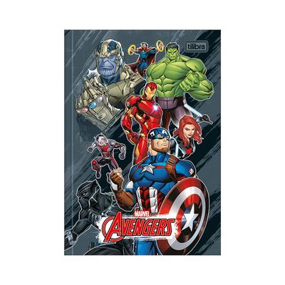 Caderno Tilibra Brochura Capa Dura 1/4 Avengers 80 Folhas Capas Diversas - Item Sortido