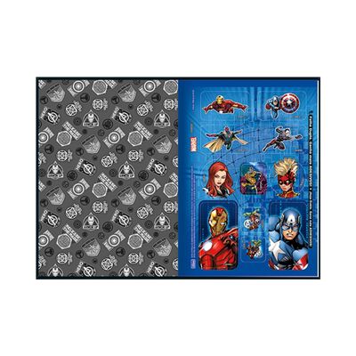 Caderno Tilibra Brochura Capa Dura 1/4 Avengers 80 Folhas Capas Diversas - Item Sortido