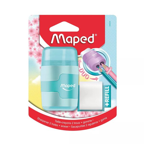 Apontador Maped Connect com Borracha + Refil Cores Diversas - Item Sortido